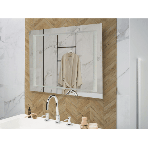 Espelho LED para casa de banho EYRE 80 cm 60 cm Prateado