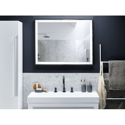Espelho LED para casa de banho ARGENS 90 cm 70 cm Prateado