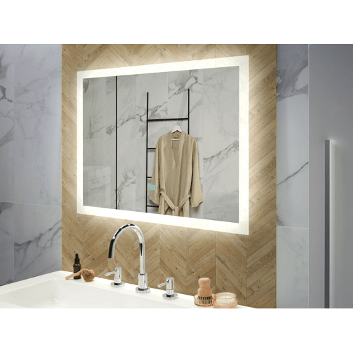 Espelho LED para casa de banho ADOUR 80 cm 60 cm Prateado