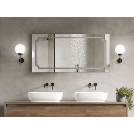 Espelho LED para casa de banho ARROMACHNES 120 cm 60 cm Prateado