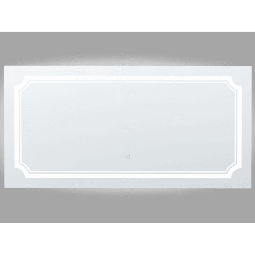 Espelho LED para casa de banho ARROMACHNES 120 cm 60 cm Prateado