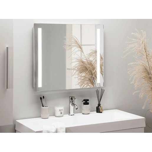 Espelho LED para casa de banho LIRAC 70 cm 60 cm Prateado