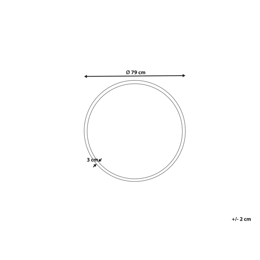Espelho LED para casa de banho DEAUVILLE 79 cm 79 cm Prateado