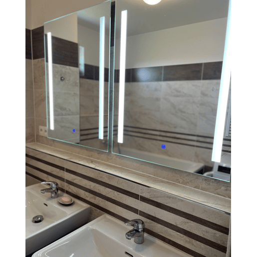 Espelho LED para casa de banho MARTINET 70 cm 90 cm Prateado
