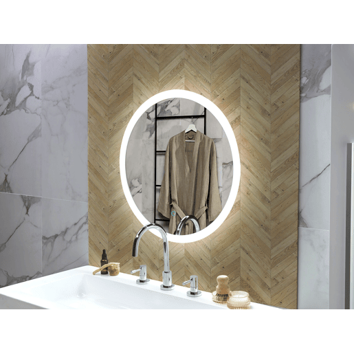 Espelho LED para casa de banho YSER 58 cm 58 cm Prateado