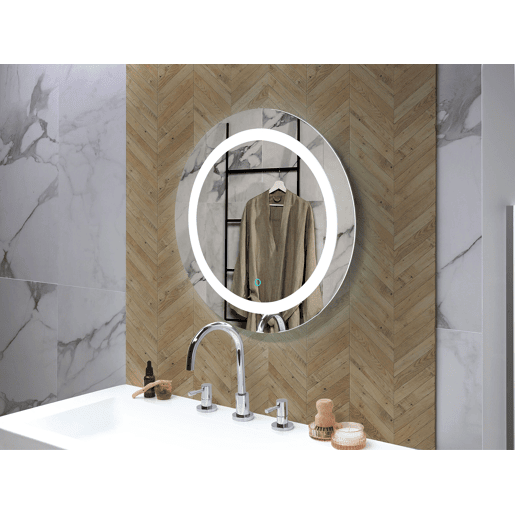 Espelho LED para casa de banho SELUNE 58 cm 58 cm Prateado