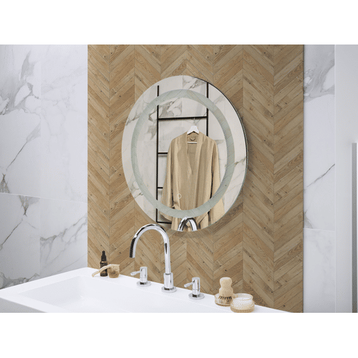 Espelho LED para casa de banho SELUNE 58 cm 58 cm Prateado