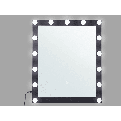 Espelho LED para casa de banho ODENAS 50 cm 60 cm Preto