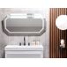 Beliani Espejo de baño LOCMARIAQUER Beliani Espejo de baño LOCMARIAQUER Gris
