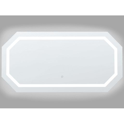 Espelho LED para casa de banho LOCMARIAQUER 120 cm 60 cm Prateado