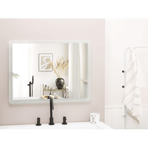 Espelho LED para casa de banho CORROY 80 cm 60 cm Prateado