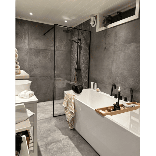 Painel de duche WASPAM II 90 x 190 cm Preto