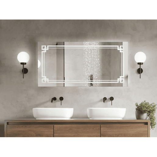 Espelho LED para casa de banho AVRANCHES 120 cm 60 cm Prateado