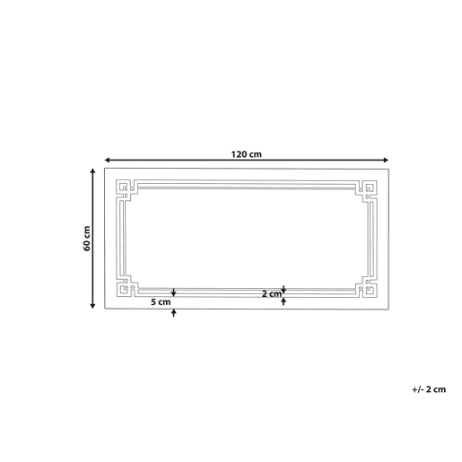 Espelho LED para casa de banho AVRANCHES 120 cm 60 cm Prateado