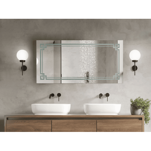 Espelho LED para casa de banho AVRANCHES 120 cm 60 cm Prateado