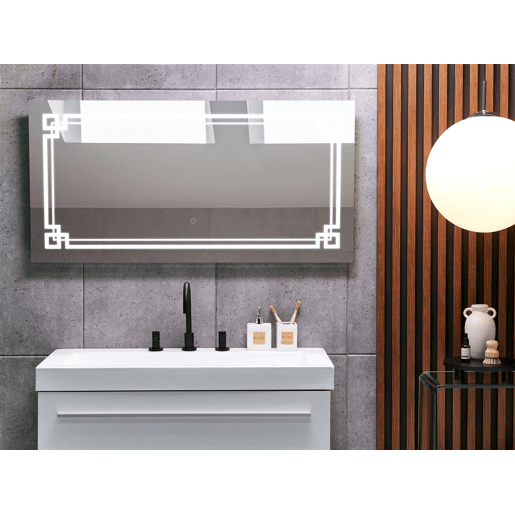 Espelho LED para casa de banho AVRANCHES 120 cm 60 cm Prateado
