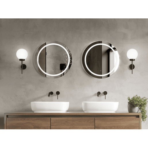 Espelho LED para casa de banho COURSEULLES 79 cm 79 cm Prateado