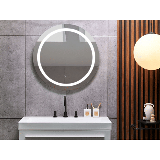 Espelho LED para casa de banho COURSEULLES 79 cm 79 cm Prateado