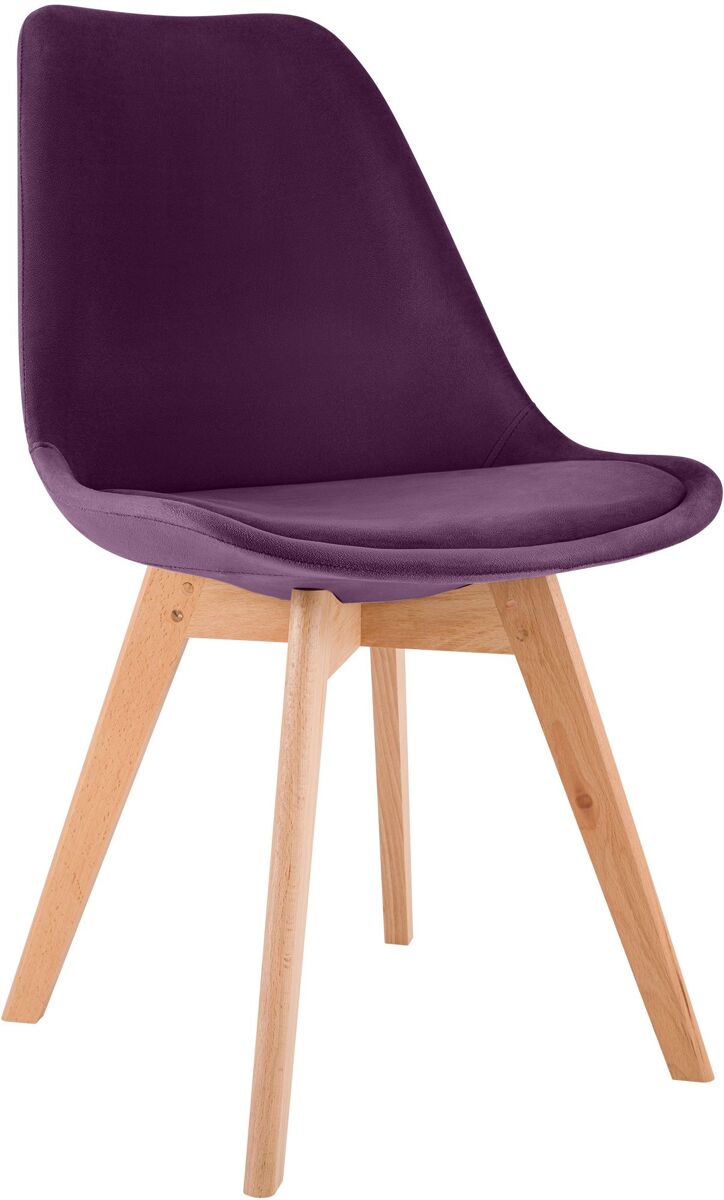 Silla de comedor linares elegante y cómoda para tu hogar terciopelo lila 50x49x83 cm
