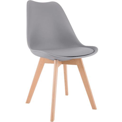 Silla de comedor Linares elegante y cómoda para tu hogar Plástico Gris 50X49X83 cm