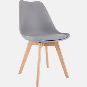 Silla de comedor Linares elegante y cómoda para tu hogar Plástico Gris 50X49X83 cm