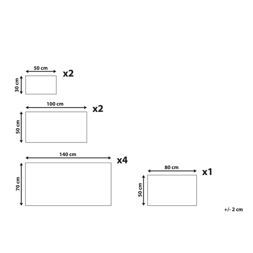 Jogo de 9 toalhas ATIU Felpa de algodão Azul marinho