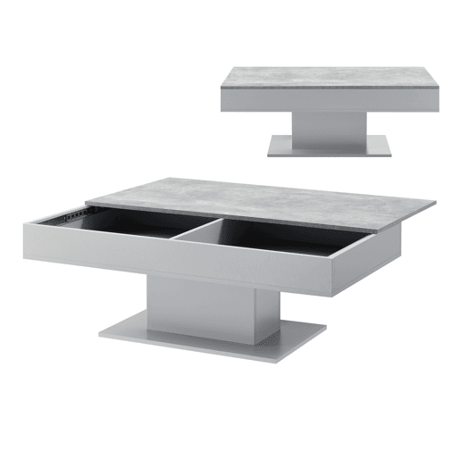 Mesinha Lünen aglomerado 40 x 110 x 60 cm - Betão e efeito cinzento en.casa