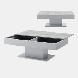 Mesinha Lünen aglomerado 40 x 110 x 60 cm - Betão e efeito cinzento en.casa