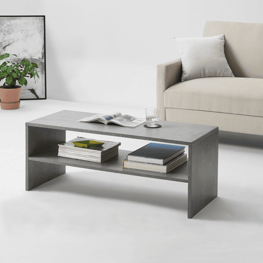 Mesinha Trier com prateleira de aglomerado 100 x 40 x 40 cm en.casa