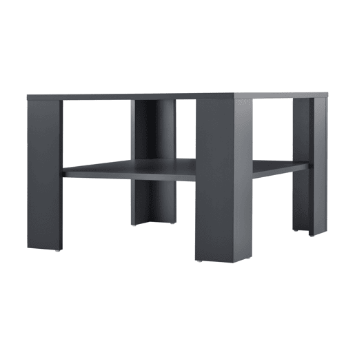 Mesinha Aachen com prateleira inferior aglomerada 60 x 60 x 40 cm - Cinzento Escuro en.casa