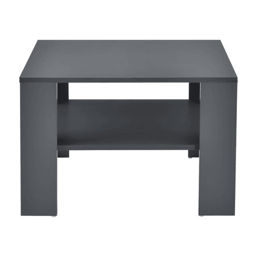 Mesinha Aachen com prateleira inferior aglomerada 60 x 60 x 40 cm - Cinzento Escuro en.casa
