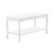 Mesa de centro Pearl Vintage con estante MDF lacado y pino Mesa de centro Pearl Vintage con estante MDF lacado y pino Blanco