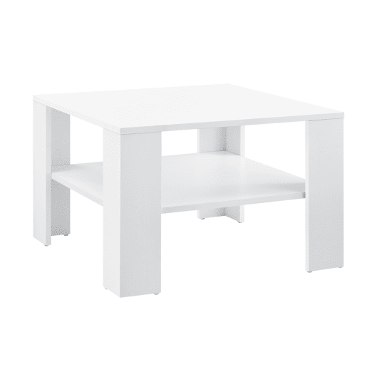 Mesinha Aachen com prateleira inferior aglomerada 60 x 60 x 40 cm - Branco en.casa