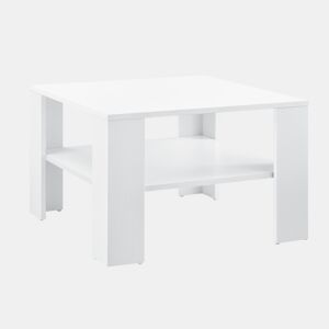 Mesinha Aachen com prateleira inferior aglomerada 60 x 60 x 40 cm - Branco en.casa
