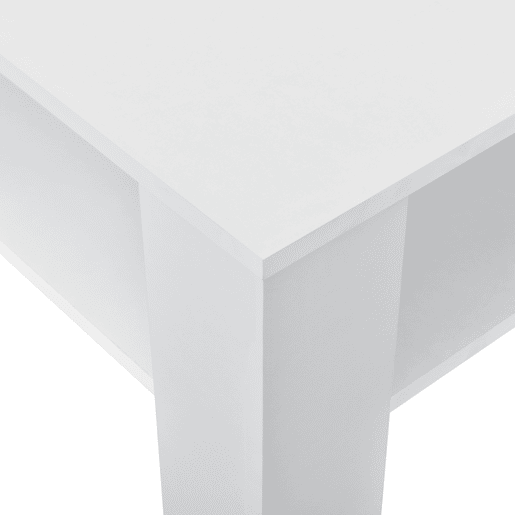 Mesinha Aachen com prateleira inferior aglomerada 60 x 60 x 40 cm - Branco en.casa