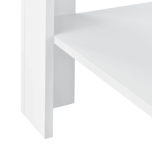 Mesinha Aachen com prateleira inferior aglomerada 60 x 60 x 40 cm - Branco en.casa