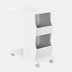 Mesinha com rodas MDF 53 x 30 x 63 cm - Branco en.casa