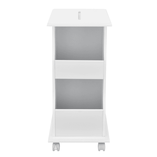 Mesinha com rodas MDF 53 x 30 x 63 cm - Branco en.casa