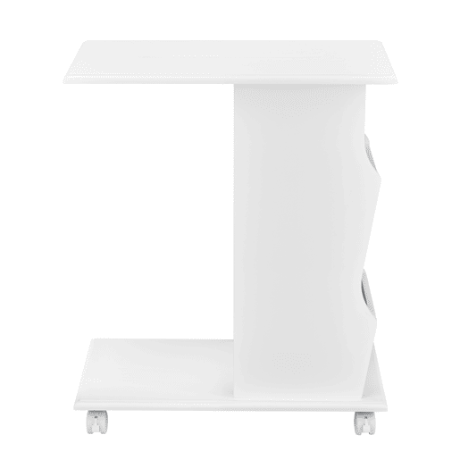 Mesinha com rodas MDF 53 x 30 x 63 cm - Branco en.casa