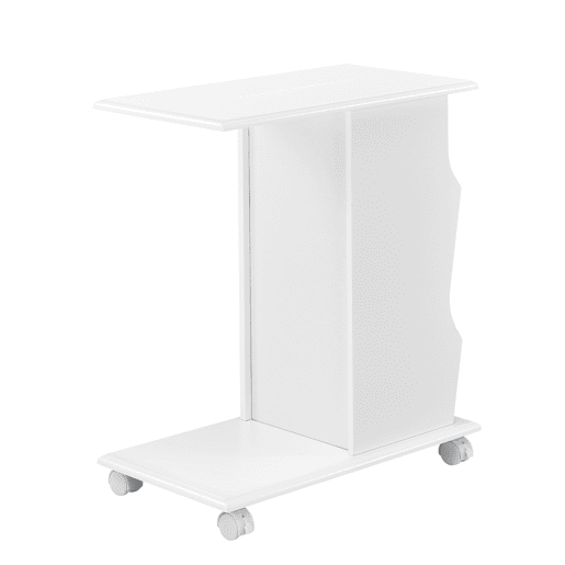 Mesinha com rodas MDF 53 x 30 x 63 cm - Branco en.casa