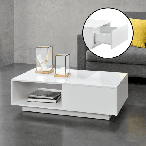Mesinha de aglomerado Biskra 95 x 55 x 31 cm - Branco en.casa