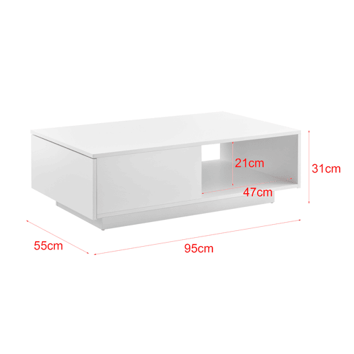 Mesinha de aglomerado Biskra 95 x 55 x 31 cm - Branco en.casa