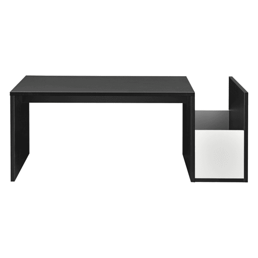 Mesinha Bollnäs com compartimento lateral de aglomerado 90 x 45 x 35 cm - Preto en.casa