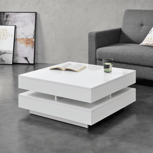 Mesinha de aglomerado Märsta 75 x 75 x 35,5 cm - Branco en.casa