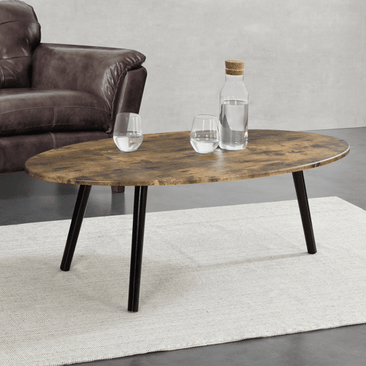 Mesinha Viborg 110 x 60 x 40 cm com 3 pernas efeito madeira en.casa