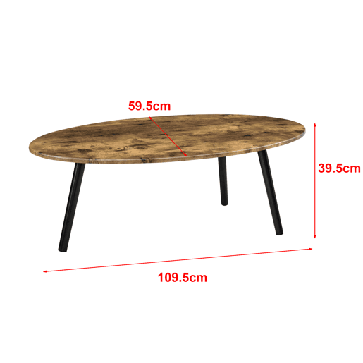 Mesinha Viborg 110 x 60 x 40 cm com 3 pernas efeito madeira en.casa