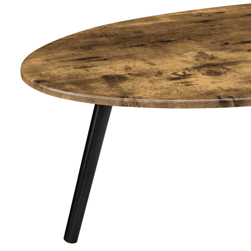 Mesinha Viborg 110 x 60 x 40 cm com 3 pernas efeito madeira en.casa