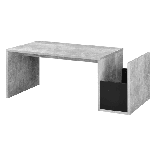 Mesinha Bollnäs com compartimento lateral de aglomerado 90 x 45 x 35 cm - Efeito concreto en.casa