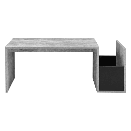 Mesinha Bollnäs com compartimento lateral de aglomerado 90 x 45 x 35 cm - Efeito concreto en.casa