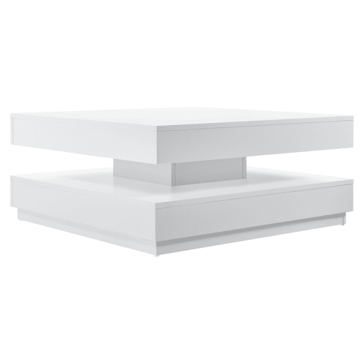 Mesa de centro Florenz tampo giratório 76x76x38 cm Branco en.casa